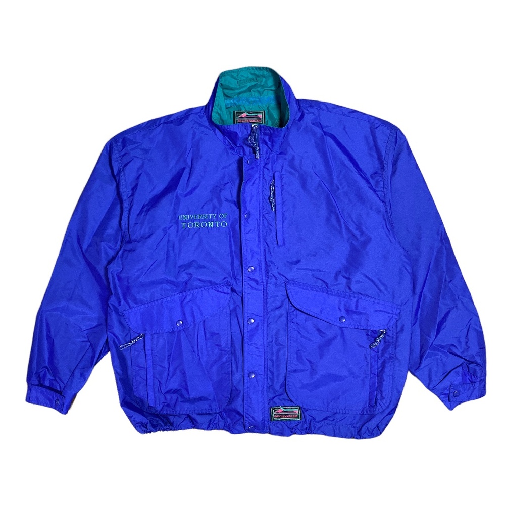 Vintage Blue Windbreaker Jacket - University of Toronto Embroidered